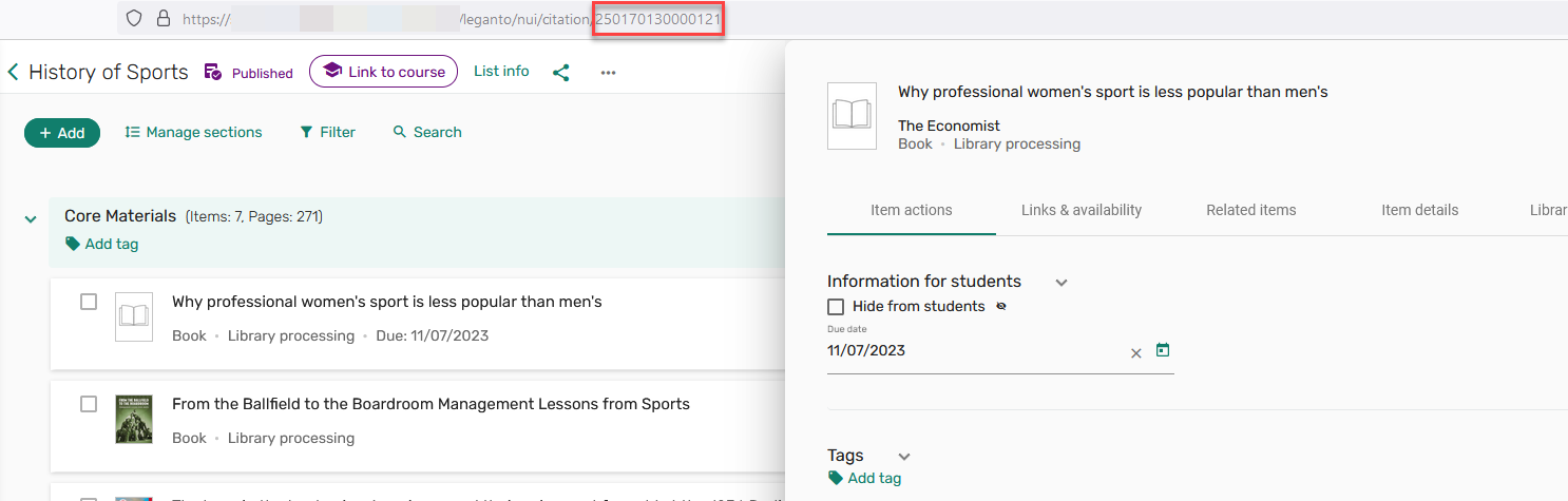 The URL citation ID.