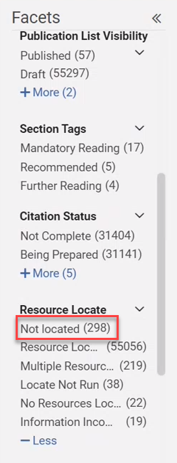 The not located facet.