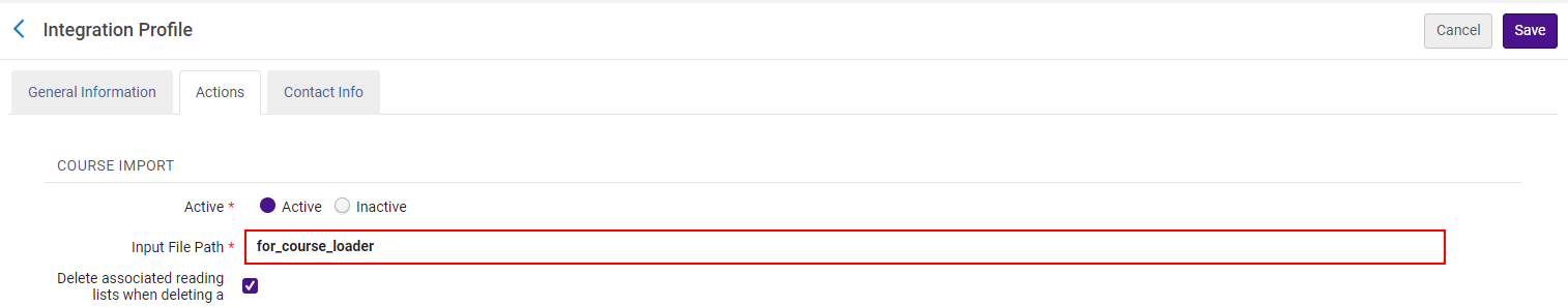 The option to input the file path.