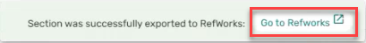Go to RefWorks link.