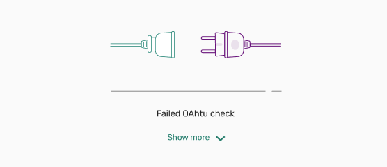 Failed OAuth Check message.