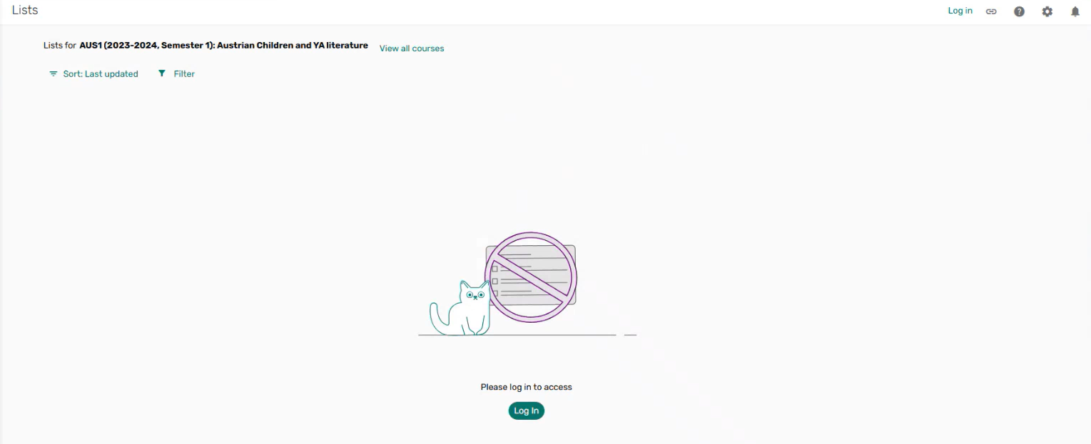 The guest user login message.