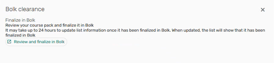 The option to review and finalize in Bolk.