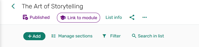 Improved list header.