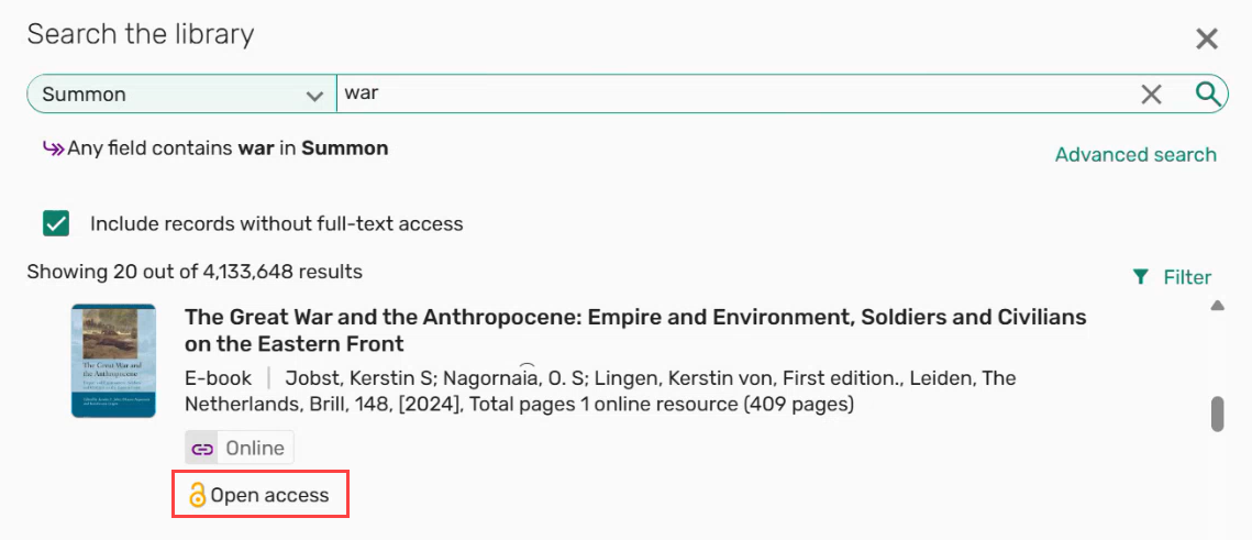 Open access label.