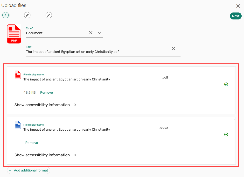 Two format options of the same file.
