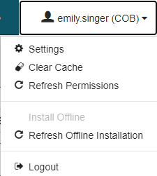 Leap username menu