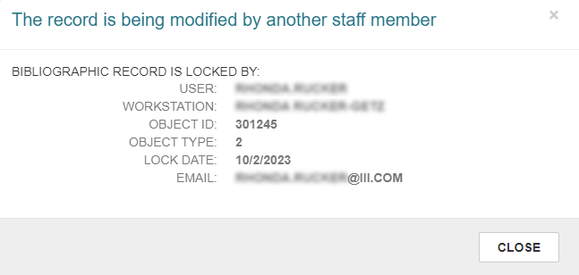 Click to expand Locked record details