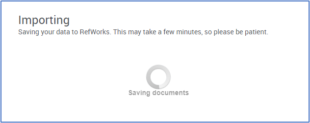 Importing page.