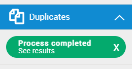 Deduplication Process Completed.