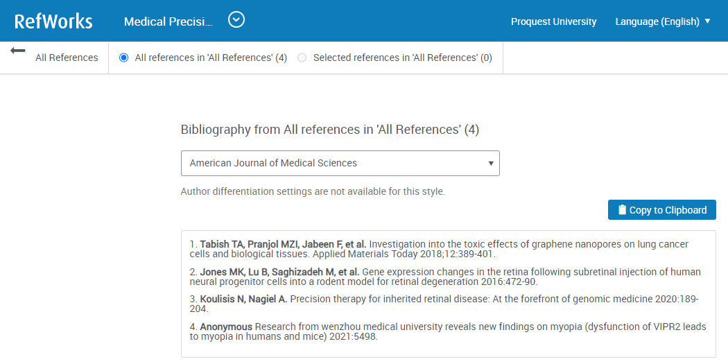 A generated bibliography.