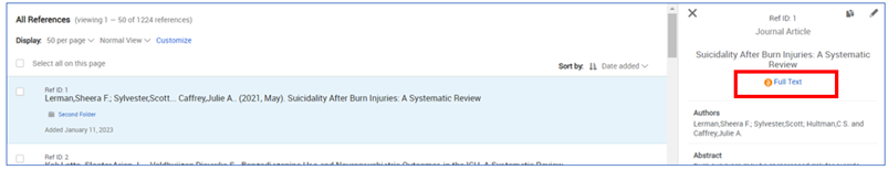 Reference Preview Modal.