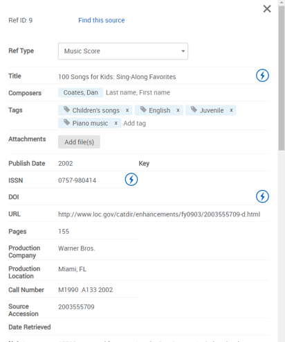 DOI field for existing reference.