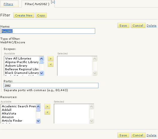 Filter (filter_name) tab Filter (filter_name) tab