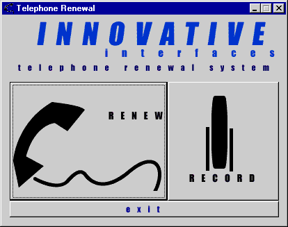 Telephone Renewal Main Menu Telephone Renewal Main Menu