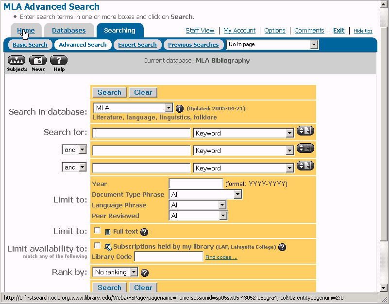 Navigating a target resource