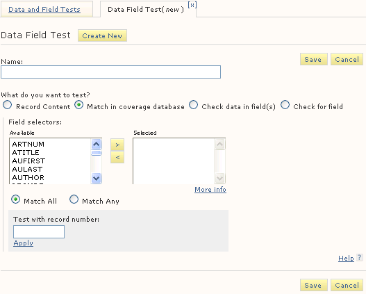 Data Field Test (new) Data Field Test (new)