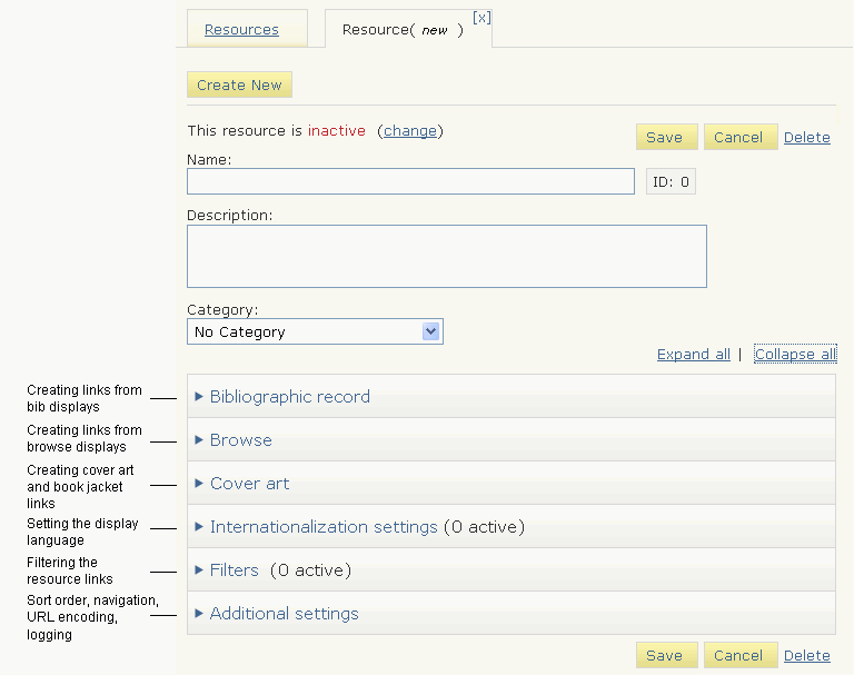 Resource Definition Tab Resource Definition Tab