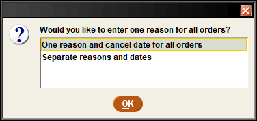Options when batch canceling orders without sending cancellation letters