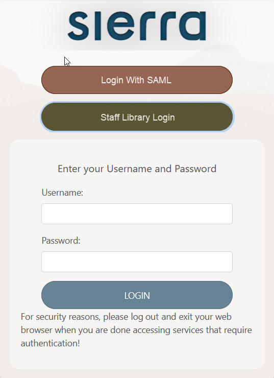 Click to expand Login page with native authentication prompts