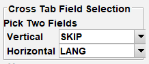 Crosstab section of the Query Editor