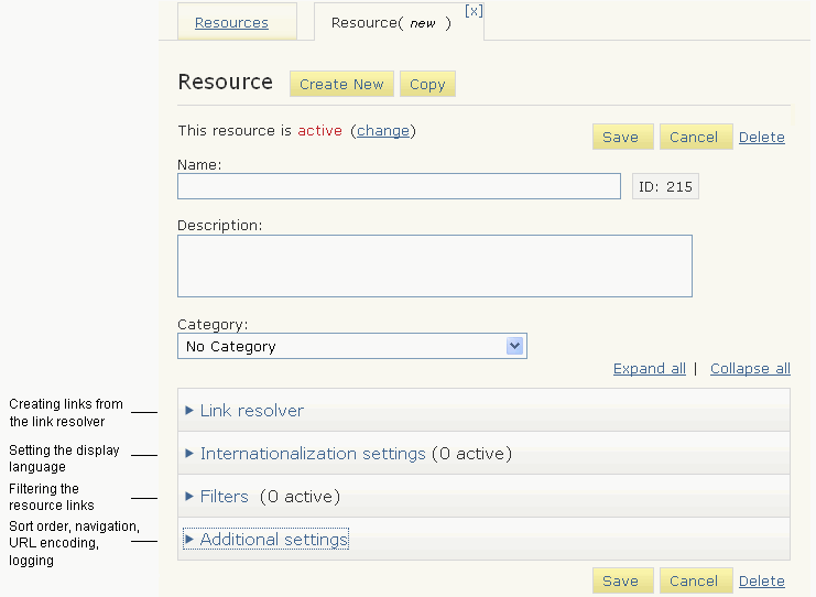 Resource Definition Tab Resource Definition Tab