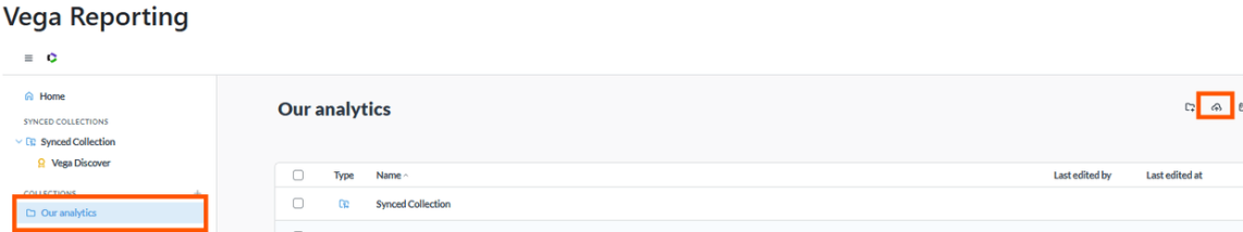 Vega Reports CSV upload configuration